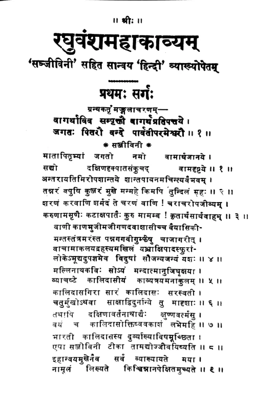 Raghuvamsa Mahakavyam ( KSS 44)